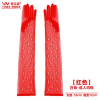Women's Fashion Solid Color Mesh Yarn Gloves 1 Pair sku image 6