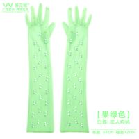 Women's Fashion Solid Color Mesh Yarn Gloves 1 Pair sku image 12