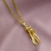 Wholesale Fashion Geometric 304 Stainless Steel Copper 18K Gold Plated No Inlaid Necklace sku image 6