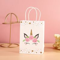 Cartoon Style Animal White Cowhide Wedding Party Birthday Gift Wrapping Supplies Gift Bags sku image 3