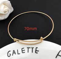 Simple Style Classic Style Commute Round Solid Color Iron Plating Women's Bangle main image 2
