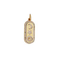 1 Piece Alloy Rhinestones Printing Pendant sku image 8