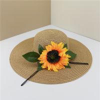 Women's Beach Sunflower Big Eaves Straw Hat sku image 2