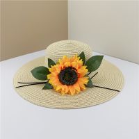 Women's Beach Sunflower Big Eaves Straw Hat sku image 1