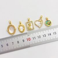 1 Piece Alloy Gold Plated Color Block Pendant main image 4