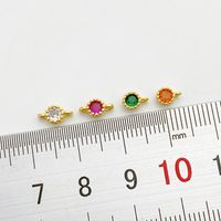 1 Piece Alloy Zircon Solid Color Spacer Bars main image 4