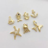 1 Piece Alloy Gold Plated Solid Color Pendant main image 1