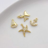 1 Piece Alloy Gold Plated Solid Color Pendant main image 5