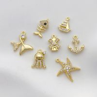 1 Piece Alloy Gold Plated Solid Color Pendant main image 2