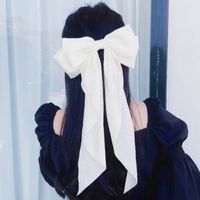 Women's Elegant Bow Knot Cloth Tassel Pleated Hair Clip sku image 17