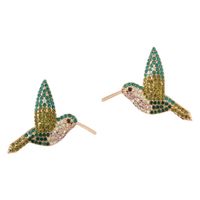 Elegant Simple Style Bird Zinc Alloy Rhinestones Women's Ear Studs main image 1