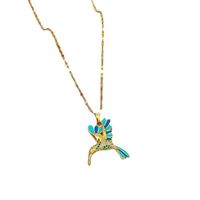 Elegant Casual Bird Copper 201 Stainless Steel Plating Zircon Women's Pendant Necklace main image 2