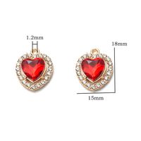 10 Piezas/Paquete Aleación Diamantes De Imitación Forma De Corazón Colgante main image 2