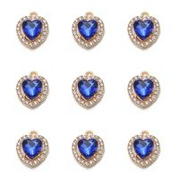10 Piezas/Paquete Aleación Diamantes De Imitación Forma De Corazón Colgante sku image 11