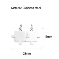 5 PCS/Package 13*13mm 13*10mm 201 Stainless Steel Jigsaw DIY Ornament Accessories main image 2
