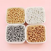 100 PCS/Package 50 PCS/Package Diameter 6 Mm Hole 1~1.9mm Copper Round Beads main image 1
