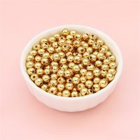 100 PCS/Package 50 PCS/Package Diameter 6 Mm Hole 1~1.9mm Copper Round Beads main image 3