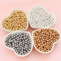 100 PCS/Package 50 PCS/Package Diameter 6 Mm Hole 1~1.9mm Copper Round Beads main image 4