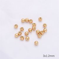 100 PCS/Package 50 PCS/Package Diameter 6 Mm Hole 1~1.9mm Copper Round Beads sku image 10