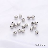 100 Pièces/Paquet 50 Pièces/Paquet Diamètre 6mm Trou 1~1.9mm Le Cuivre Rond Perles sku image 16