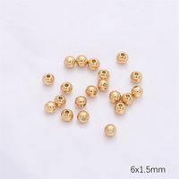 100 PCS/Package 50 PCS/Package Diameter 6 Mm Hole 1~1.9mm Copper Round Beads sku image 18