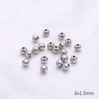 100 PCS/Package 50 PCS/Package Diameter 6 Mm Hole 1~1.9mm Copper Round Beads sku image 24
