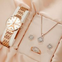 Elegant Korean Style Eiffel Tower Single Folding Buckle Quartz Women's Watches sku image 8