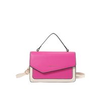 Women's Medium Pu Leather Color Block Streetwear Square Flip Cover Crossbody Bag main image 3