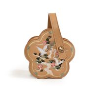 Frau Klein Pu-Leder Blume Süß Vintage-Stil Reißverschluss Umhängetasche sku image 3