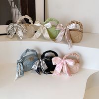 Women's Small Pu Leather Solid Color Cute Ribbon Oval Zipper Handbag main image 6