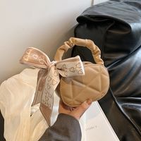 Frau Klein Pu-Leder Einfarbig Süß Schleife Oval Reißverschluss Handtasche sku image 3
