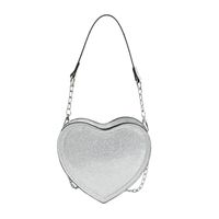 Women's Small Pu Leather Solid Color Cute Heart-shaped Zipper Crossbody Bag main image 4