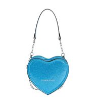 Women's Small Pu Leather Solid Color Cute Heart-shaped Zipper Crossbody Bag sku image 5