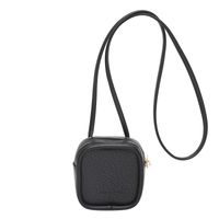 Women's Small Pu Leather Solid Color Cute Classic Style Square Zipper Crossbody Bag sku image 1