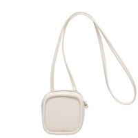 Women's Small Pu Leather Solid Color Cute Classic Style Square Zipper Crossbody Bag sku image 2