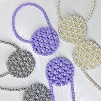 Women's Small Acrylic Beads Solid Color Cute Beading Hollow Round Open Crossbody Bag main image 6