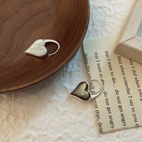 1 Pair Simple Style Heart Shape Plating Sterling Silver Drop Earrings main image 6