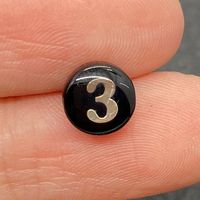 1 Pièce Diamètre 8mm Coquille Rond Numéro Perles sku image 4