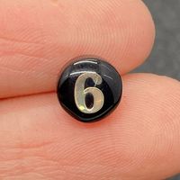 1 Pièce Diamètre 8mm Coquille Rond Numéro Perles sku image 7