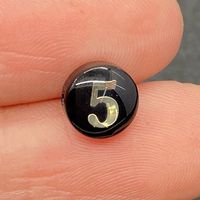 1 Pièce Diamètre 8mm Coquille Rond Numéro Perles sku image 6