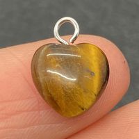 1 Piece Diameter 10mm Natural Stone Heart Shape Pendant sku image 1