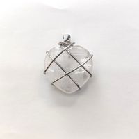 1 Pièce 20mm Cristal Artificiel Fil De Cuivre Forme De Cœur Pendentif sku image 3