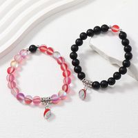 Sweet Heart Shape Glass Glass Luminous Couple Bracelets 1 Pair sku image 1