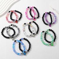 Sweet Heart Shape Glass Glass Luminous Couple Bracelets 1 Pair main image 1