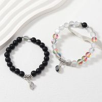 Sweet Heart Shape Glass Glass Luminous Couple Bracelets 1 Pair sku image 4