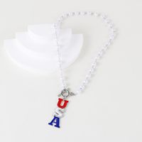 Wholesale Jewelry Retro Simple Style Letter Alloy Silver Plated Pendant Necklace main image 1