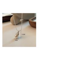 Sterling Silver Casual Chain Geometric Pendant Necklace main image 2