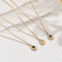 304 Stainless Steel 14K Gold Plated Elegant Simple Style Inlay Water Droplets Opal Pendant Necklace main image 1