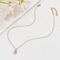 304 Stainless Steel 14K Gold Plated Elegant Simple Style Inlay Water Droplets Opal Pendant Necklace main image 7