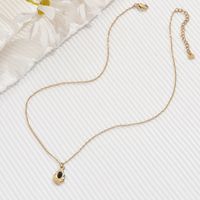 304 Stainless Steel 14K Gold Plated Elegant Simple Style Inlay Water Droplets Opal Pendant Necklace main image 10